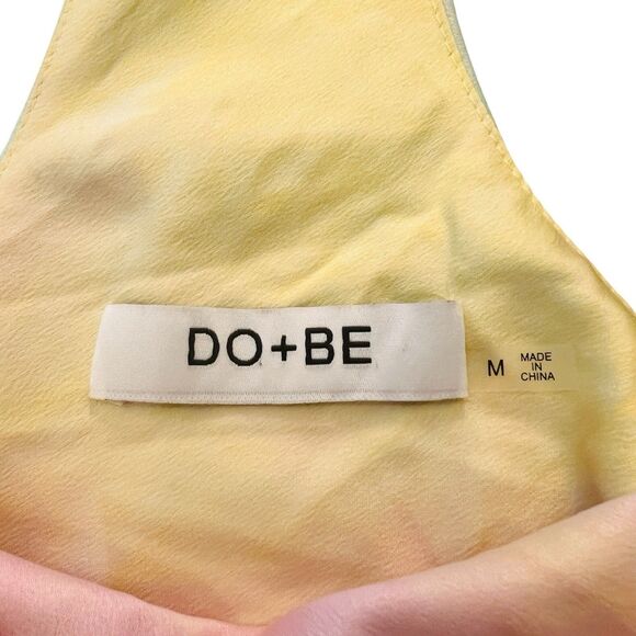 DO + BE Tank Top Medium Rainbow Sherbet Silky Flowy Y2K Festival Streetwear Club - Picture 5 of 8